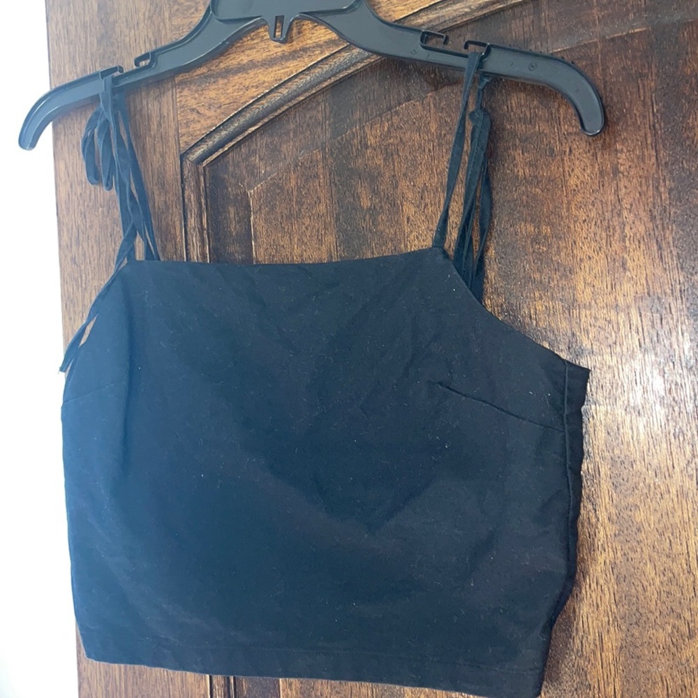 Brandy Melville adjustable shirt- crop top